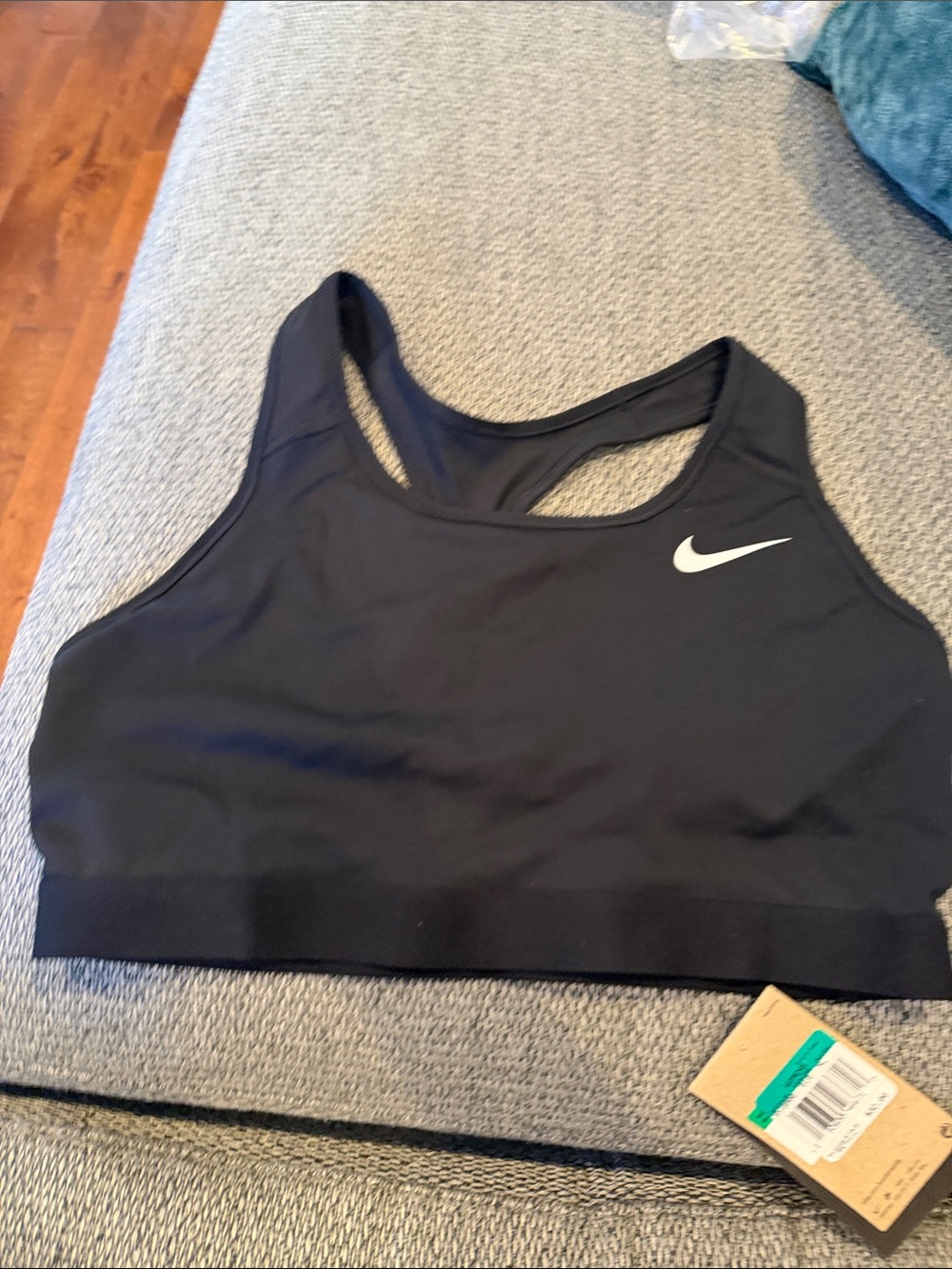 Nike Black Women's Racerback Sports Bra with Swoosh